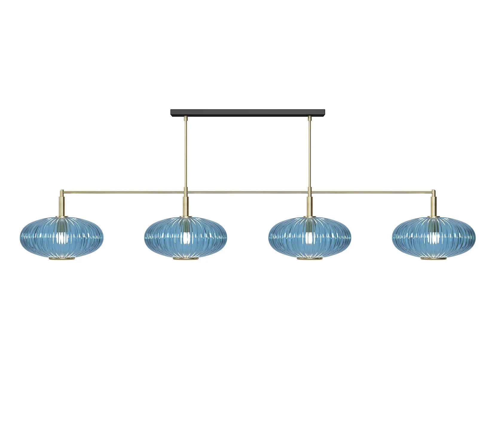 Prohibition 66" Blue Shades with Brass Bar