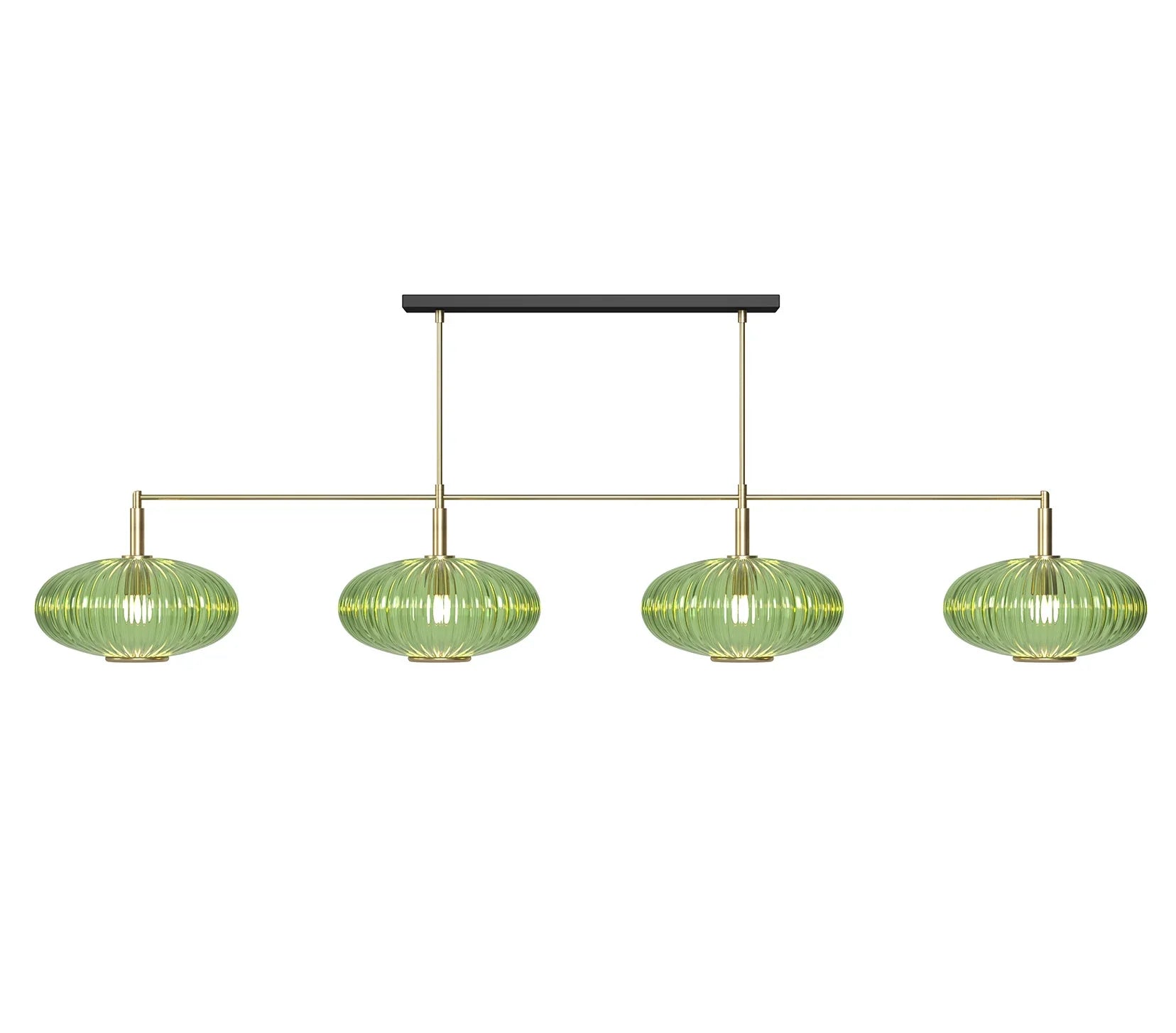 Prohibition 66" Green Shades with Brass Bar