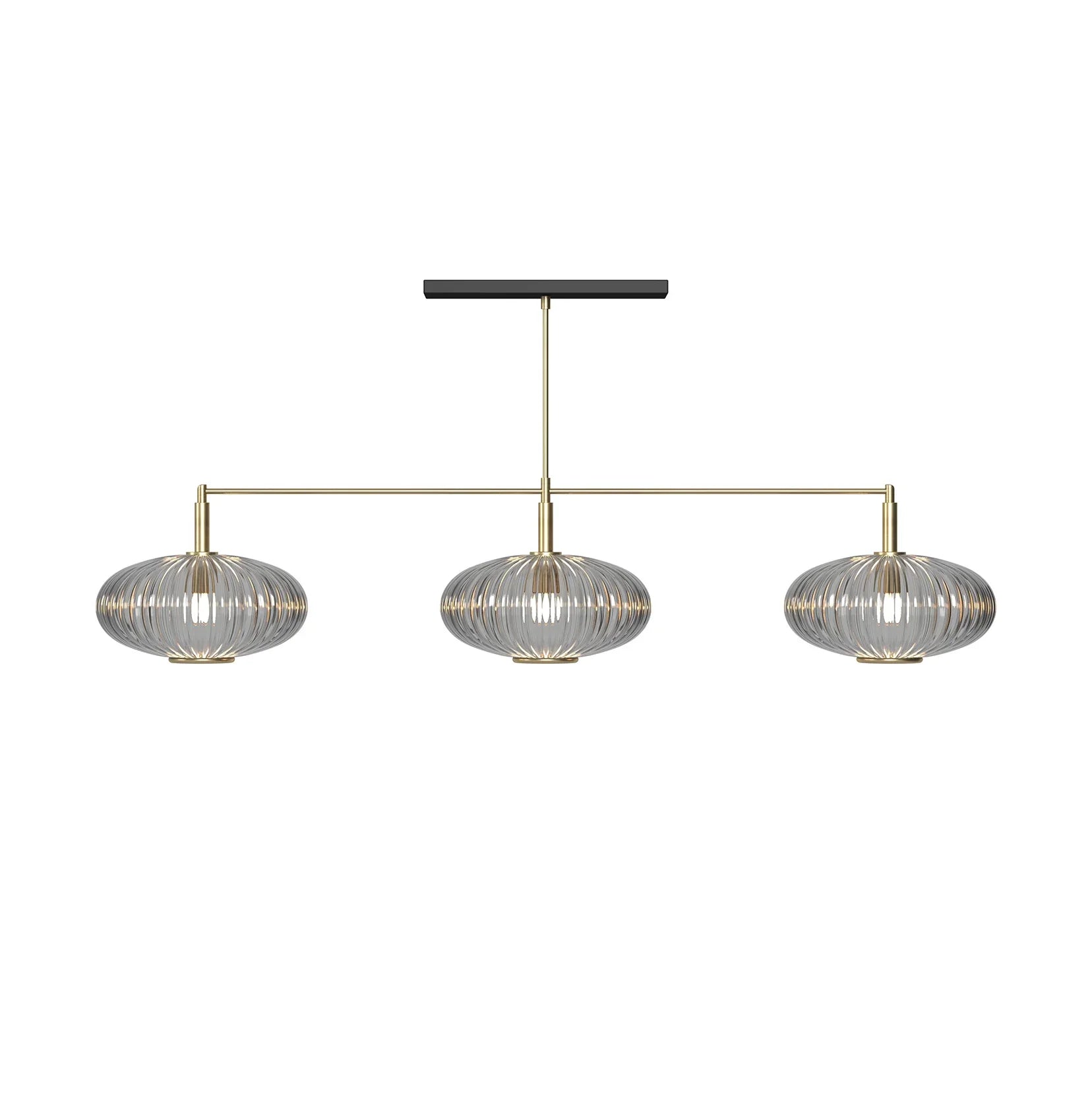 Prohibition 54" Smoke Shades with Brass Bar