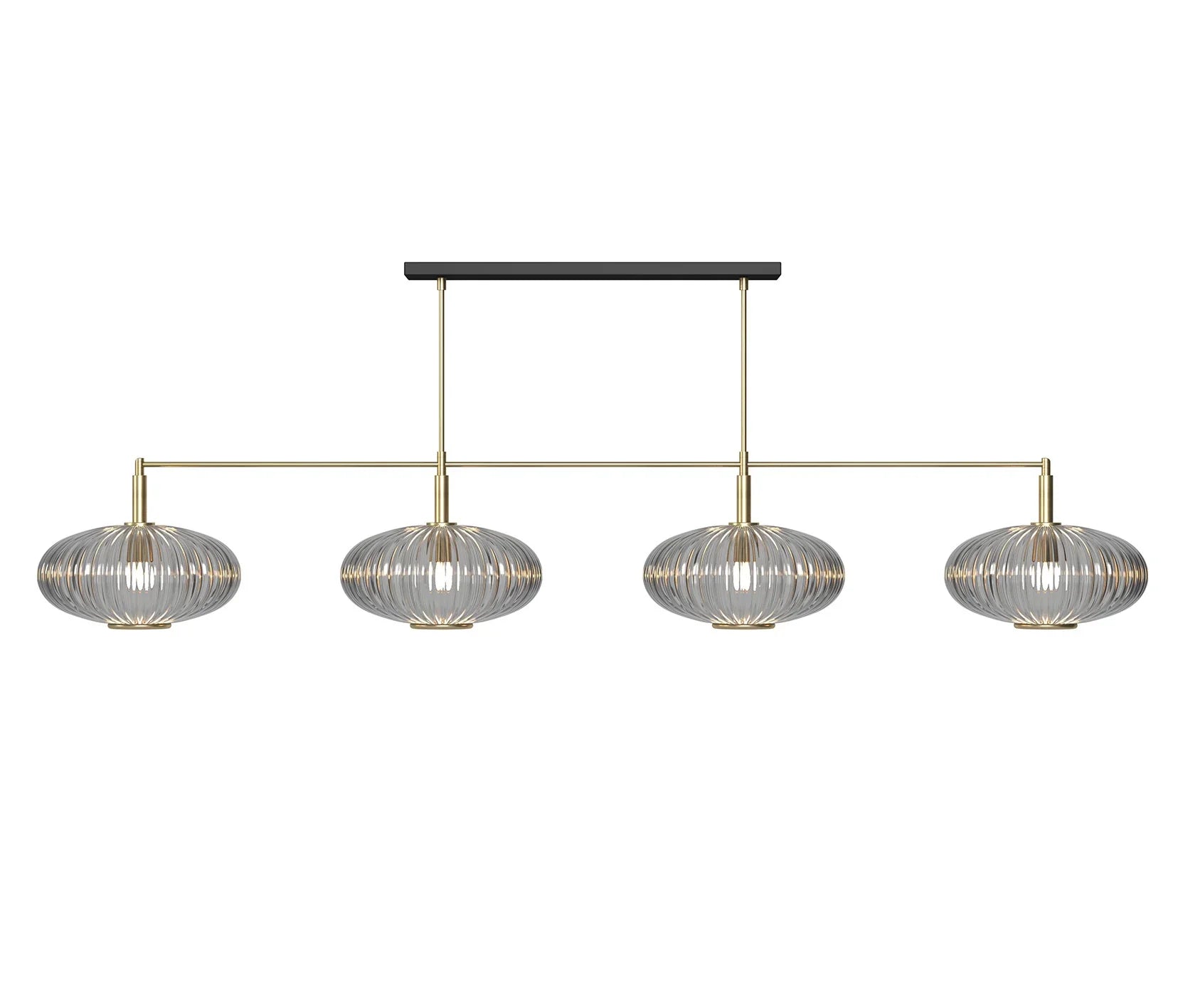 Prohibition 66" Smoke Shades with Brass Bar