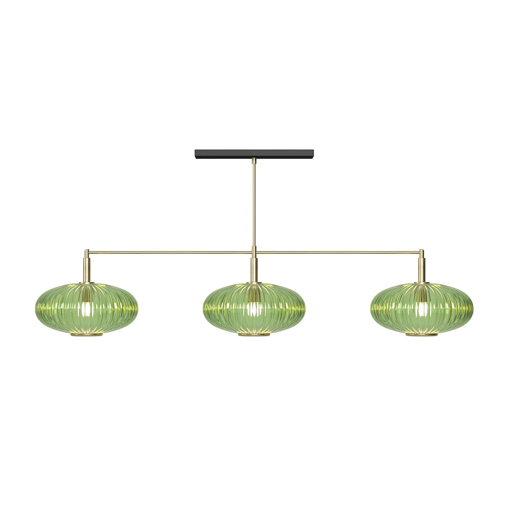 Prohibition 54" Green Shades with Brass Bar