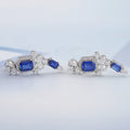 Blue Sapphire Gemstone Drop Earrings