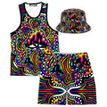 Briz Shroomz Men's Tank and Shorts with Bucket Hat Combo