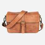 París tanned Leather Camera Bag