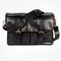 Roma Black Leather Camera Bag