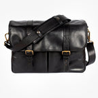 Roma Black Leather Camera Bag