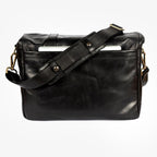 Roma Black Leather Camera Bag