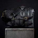Roma Black Leather Camera Bag