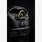 Roma Black Leather Camera Bag