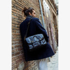 Roma Black Leather Camera Bag