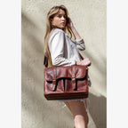 Roma Cognac Leather Camera Bag