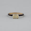 Brown Enamel Solitaire Lab Diamond  Ring