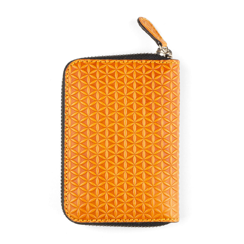 Brown Small Leather Wallet Embossed