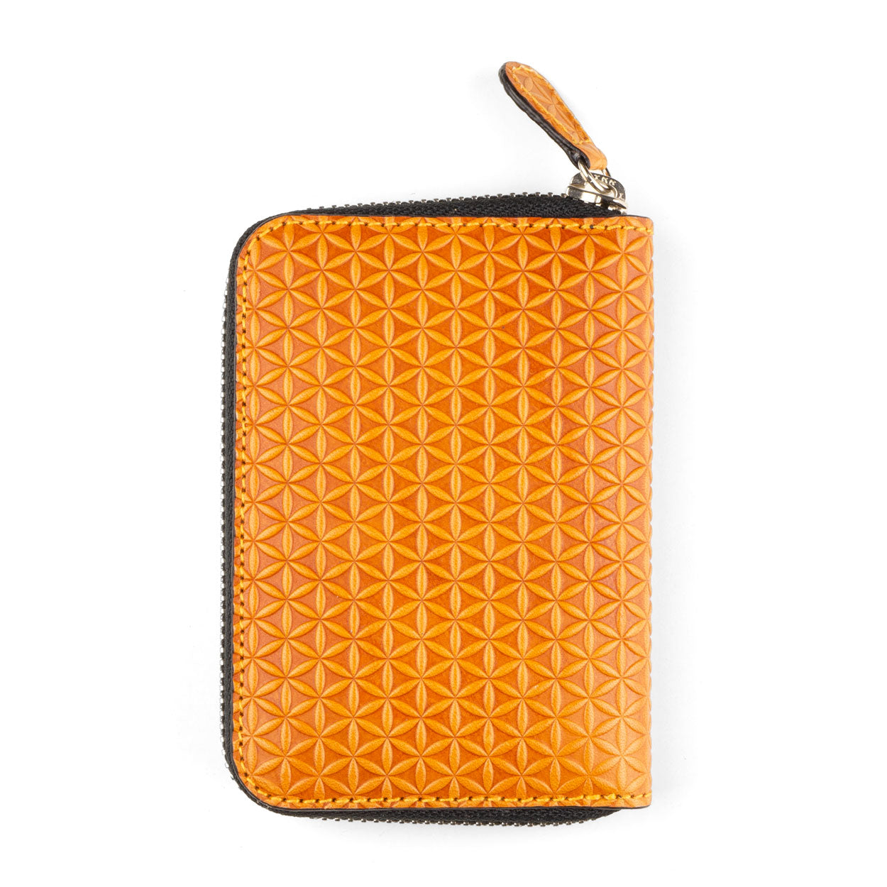 Brown Small Leather Wallet Embossed