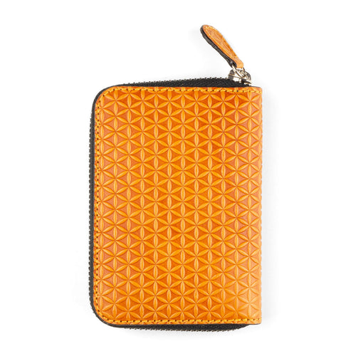 Brown Small Leather Wallet Embossed