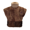 Brown & Mint Reversible Faux Fur Jacket