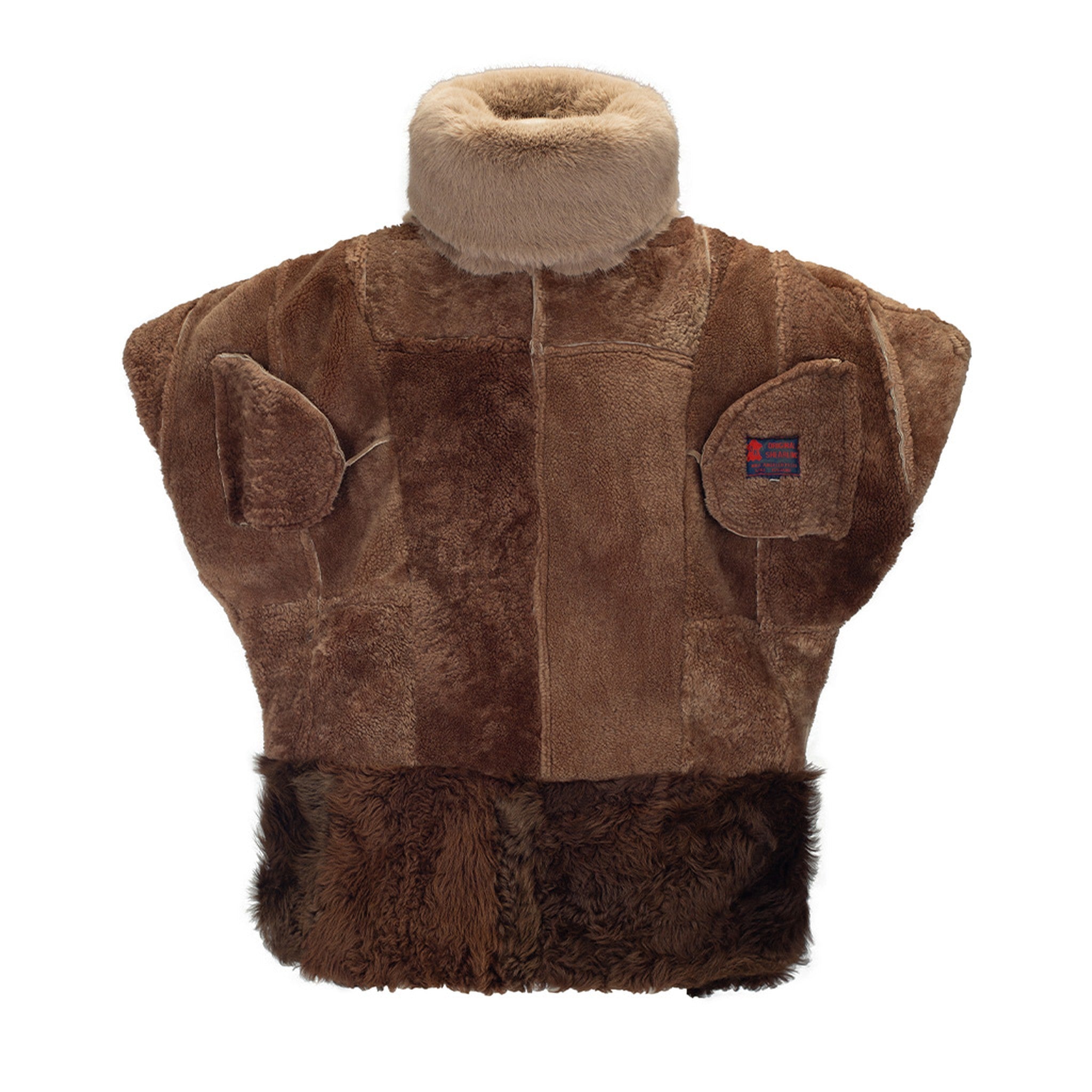 Brown & Mint Reversible Faux Fur Jacket