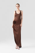 Blush Rose Embellished Side Split Maxi Dress