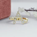 Bubble Round Lab Diamond Initial Ring