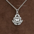 Butterfly Shape Halo Cluster Diamond Pendant