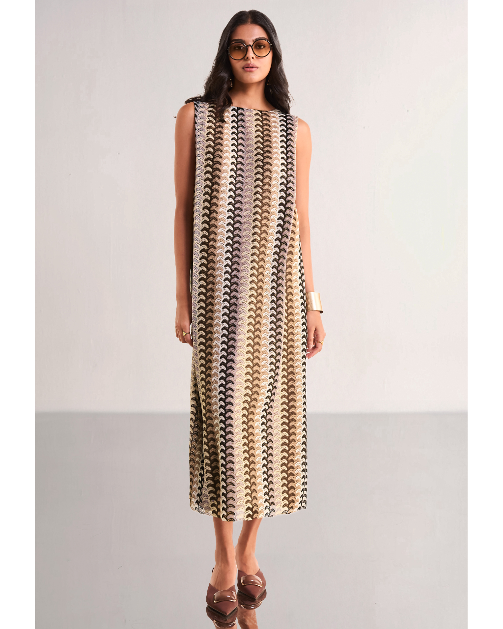 Crochet Knit Back Knot Midi By KYNAH, Luxury Indian Fashion & Bridal Wear