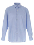 Finamore Cotton Button-Up Shirt — Blue