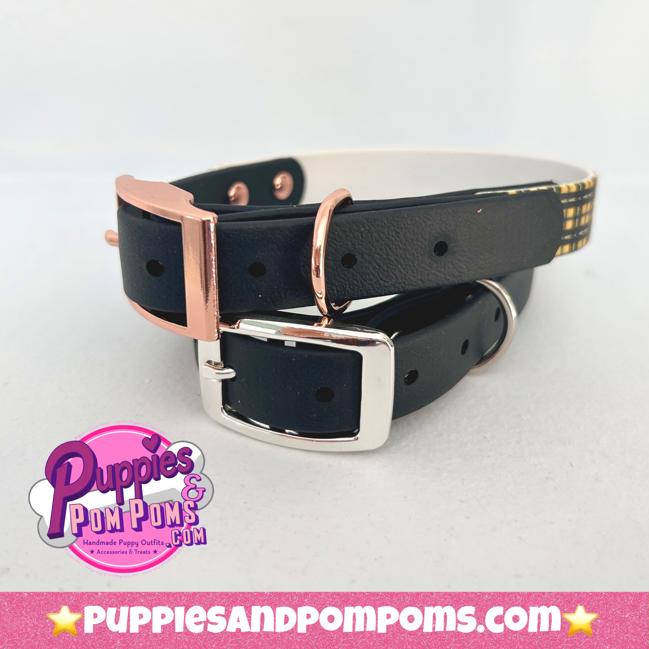 Cornish Tartan Handmade Dog Collar - 2 Colour 20mm