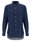Camisa Finamore Napoli — Azul marino