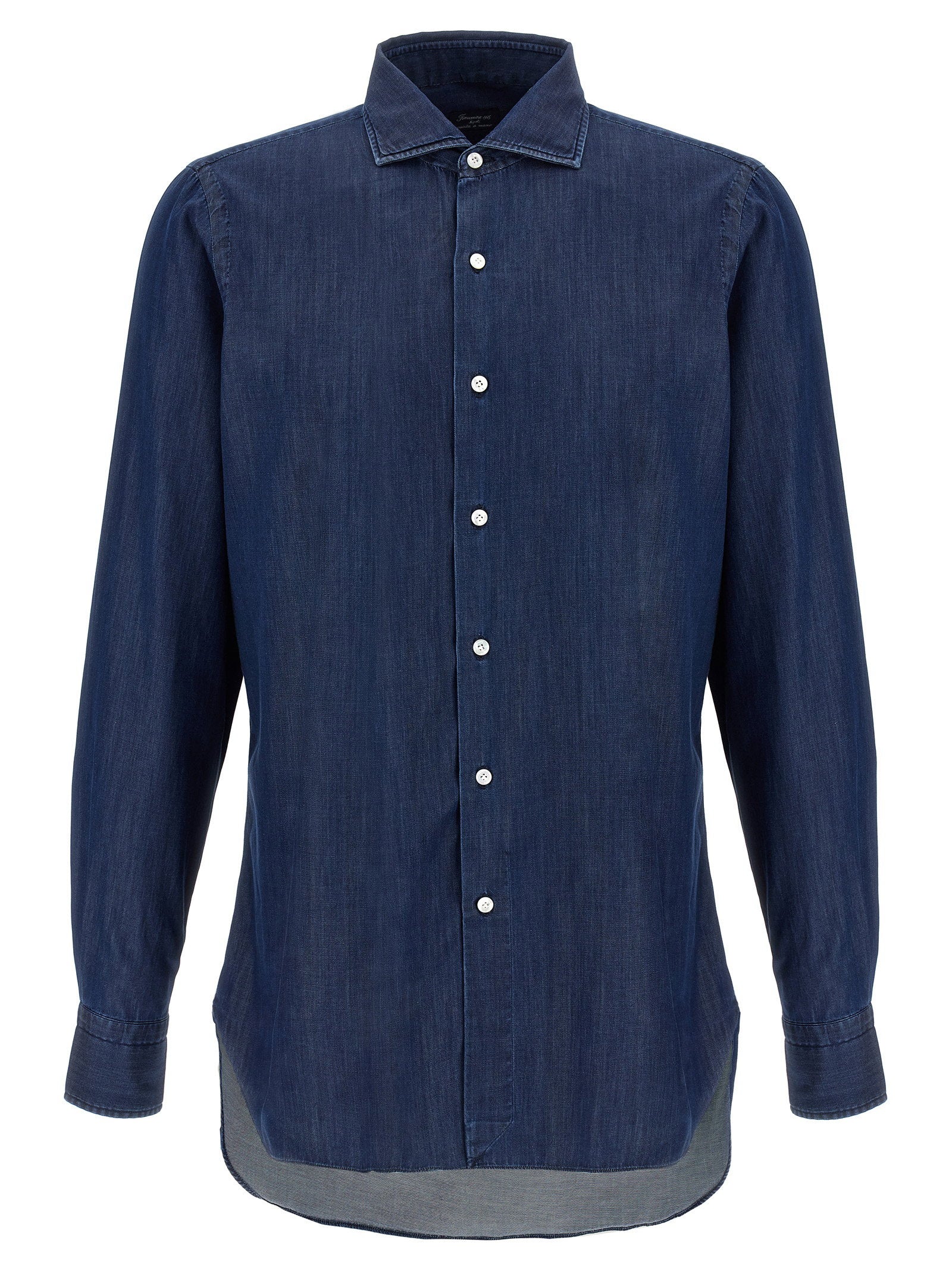 Camisa Finamore Napoli — Azul marino