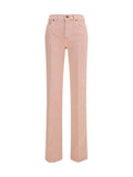 Chloé Straight-Leg Denim Jeans — Pink