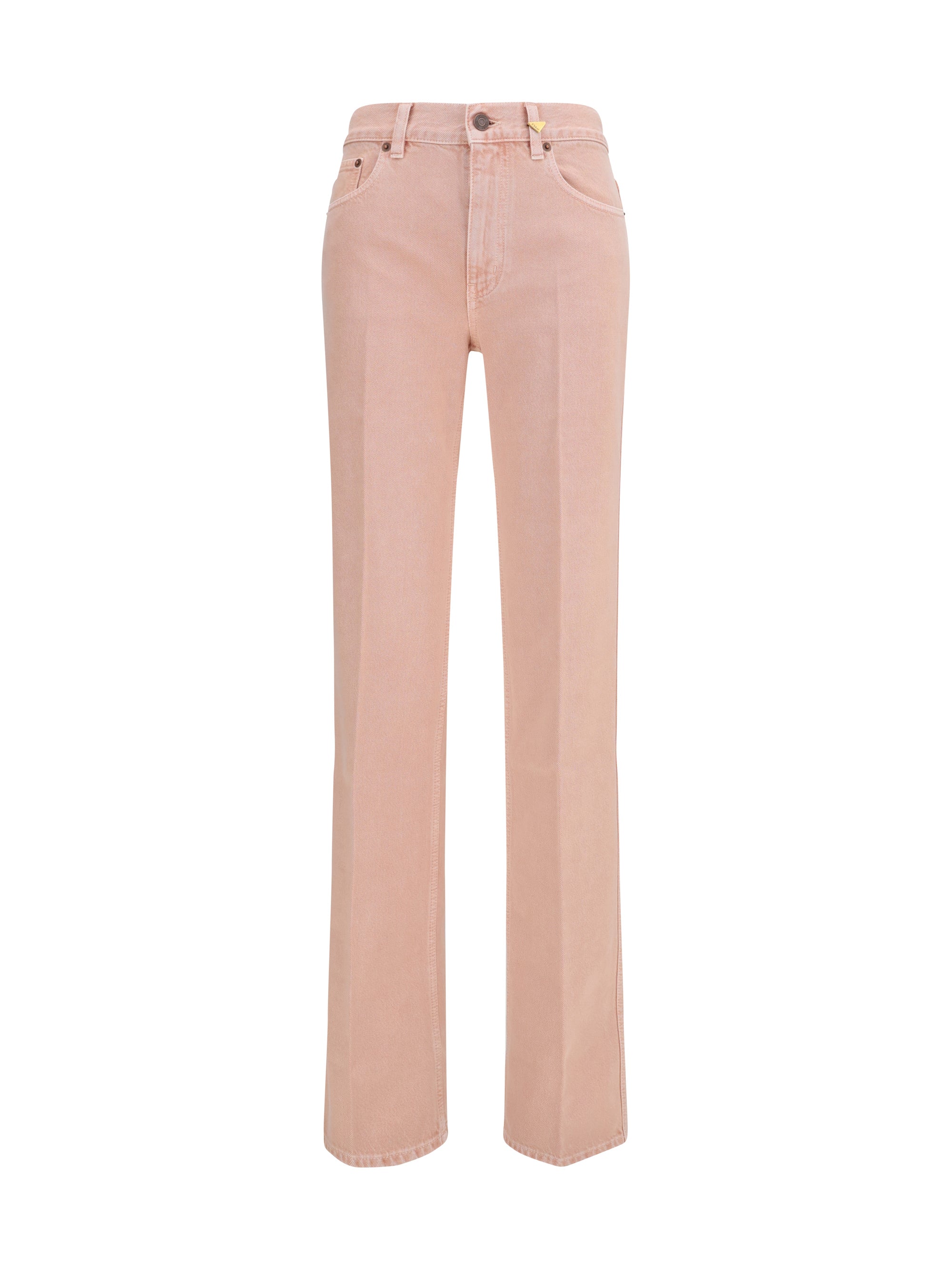 Chloé Straight-Leg Denim Jeans — Pink