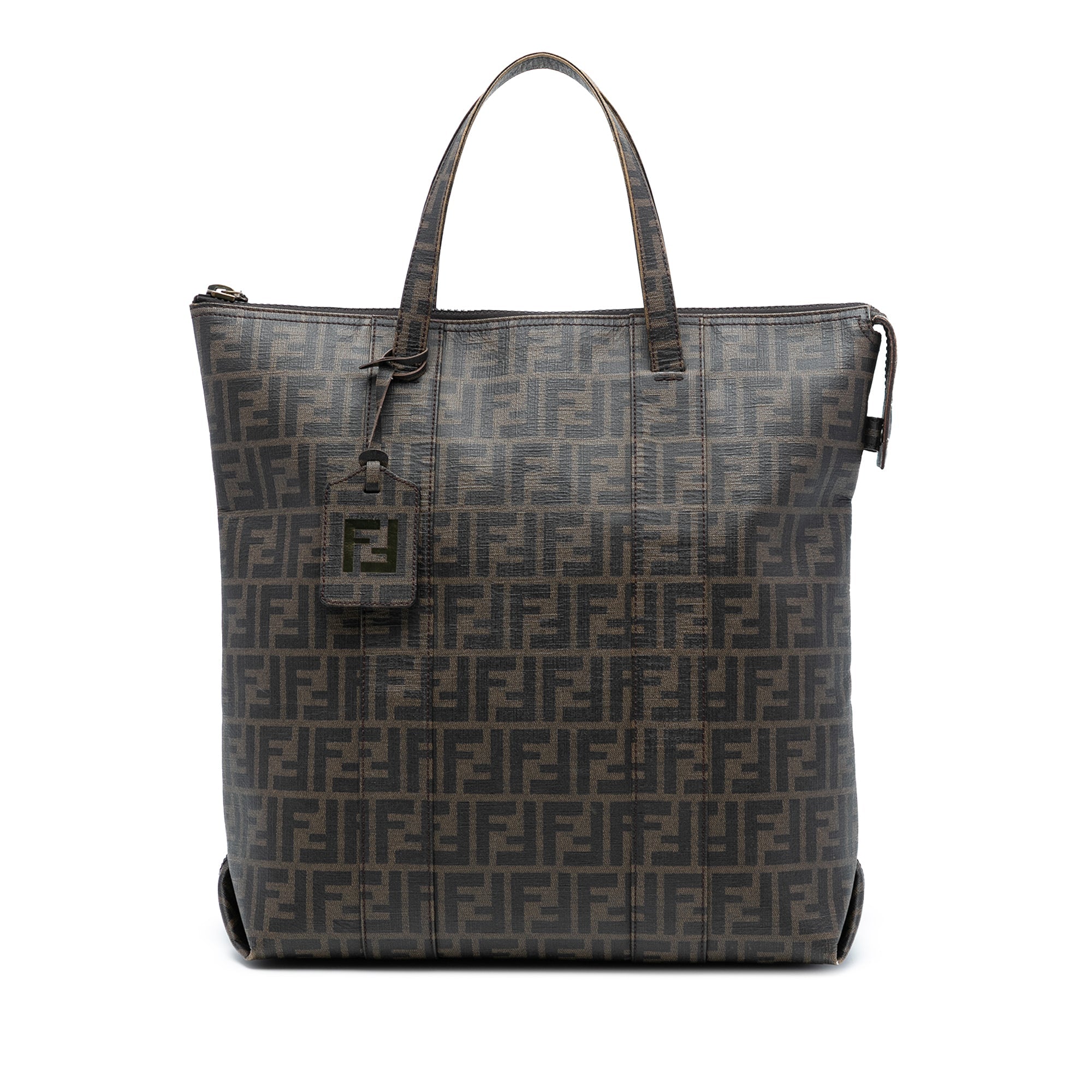 Zucca Coated Canvas Vertical Tote