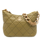Paris Dakar Quilted Lambskin Mixed Chain Hobo