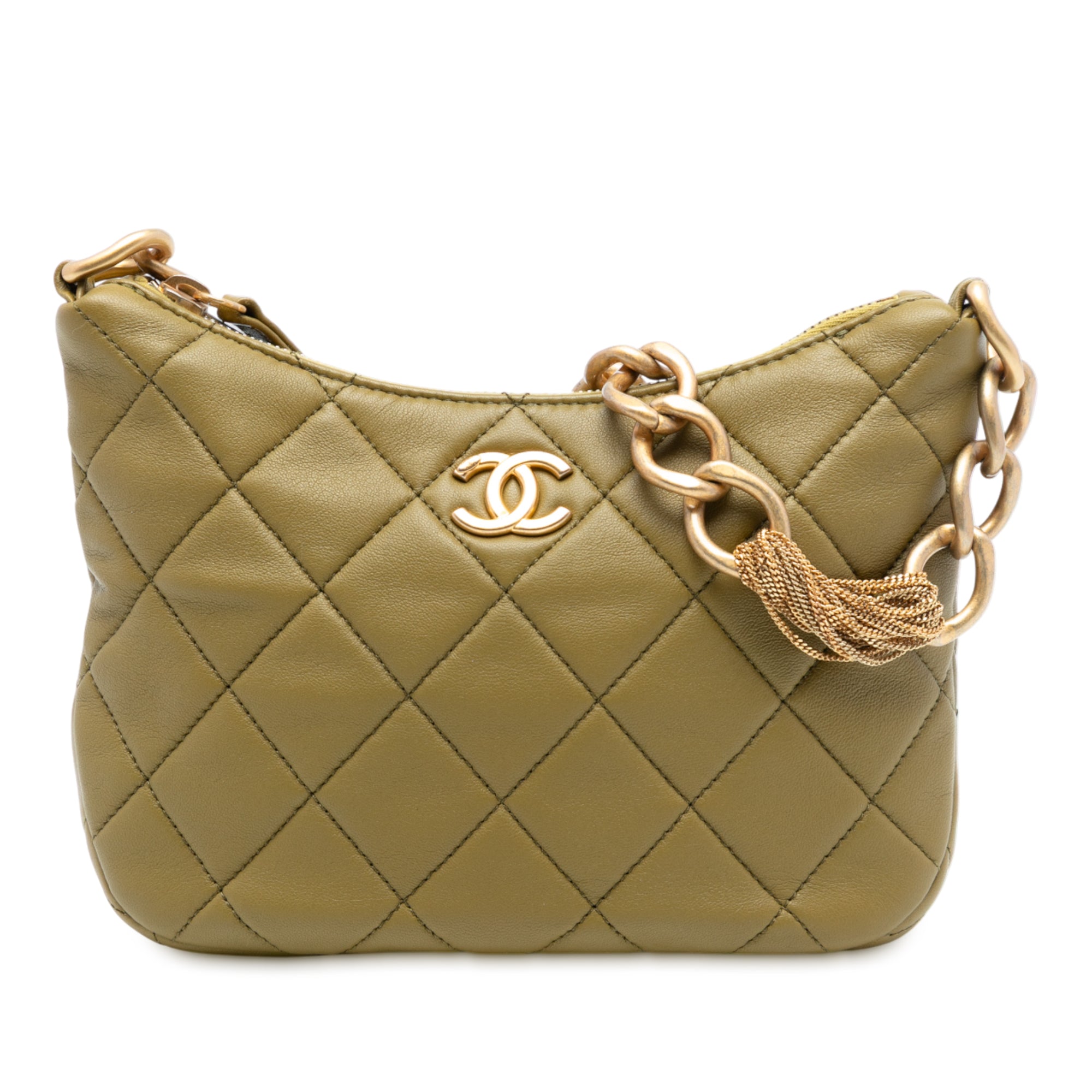 Paris Dakar Quilted Lambskin Mixed Chain Hobo