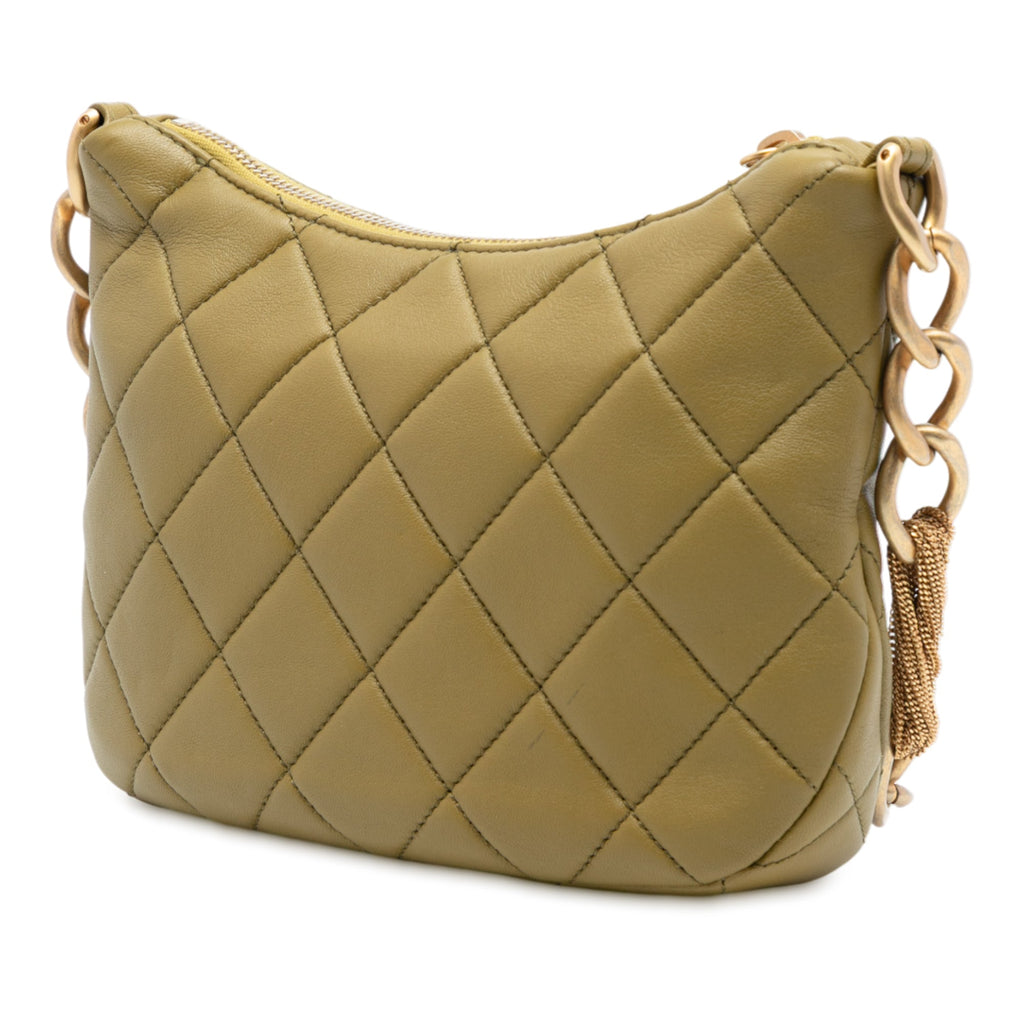 Paris Dakar Quilted Lambskin Mixed Chain Hobo