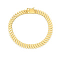 Gold Rib Link Bracelet