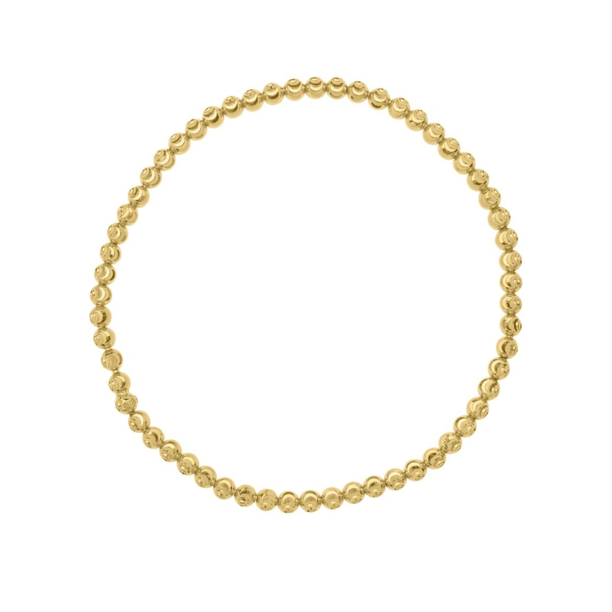 Moon-Cut Bead Stretch Bracelet