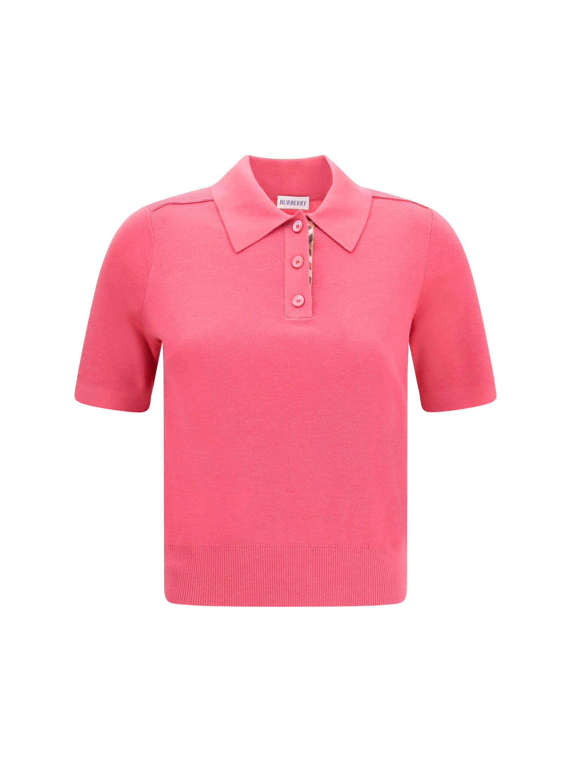 Burberry Check Polo — Pink