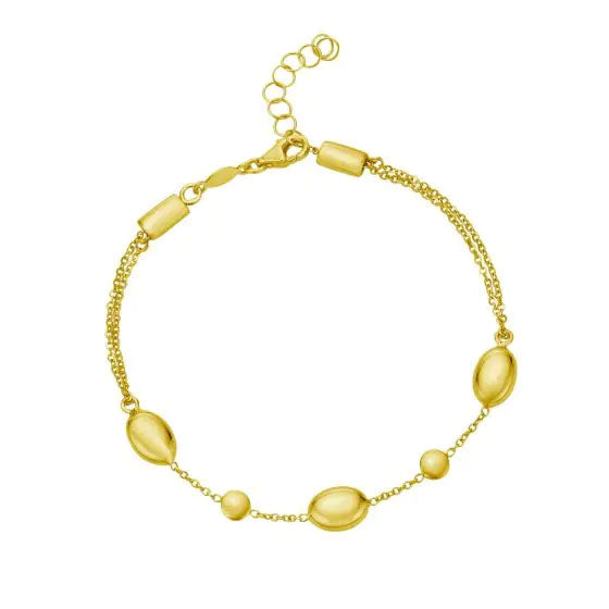 Adjustable Puff Pebble Bracelet/Anklet