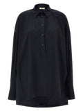 Di.la3 Pari' Cotton Oversized Shirt — Navy