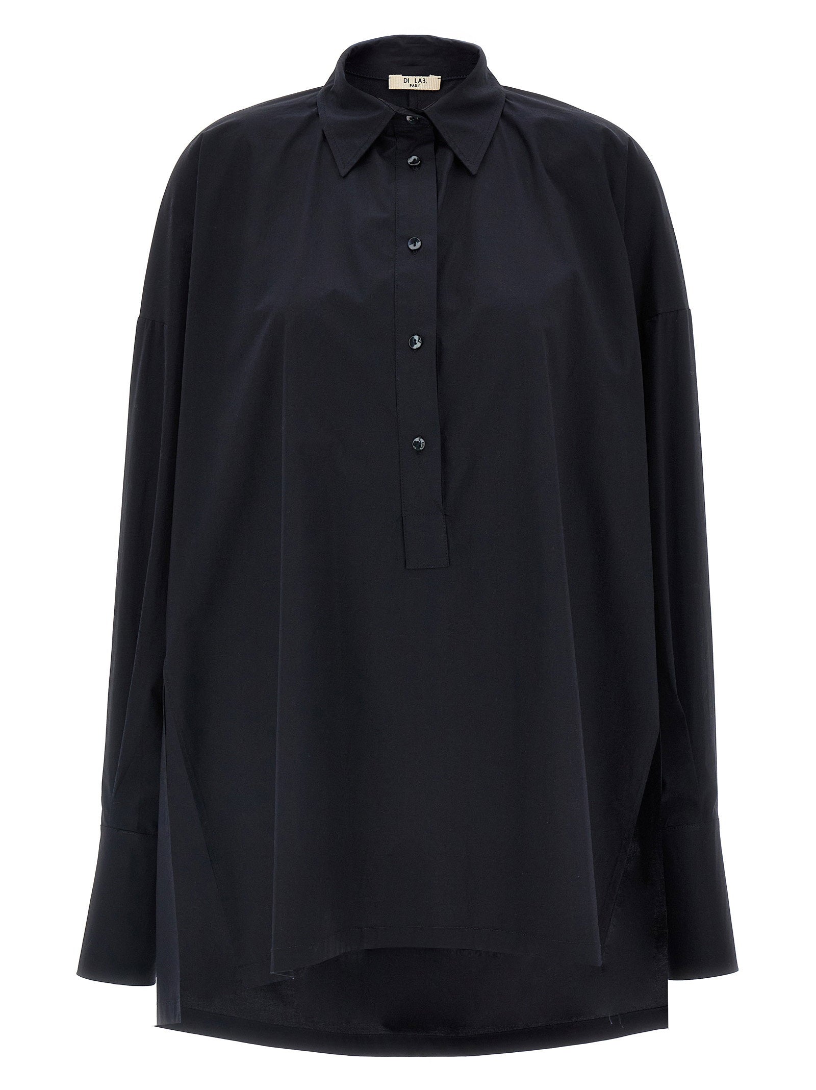 Di.la3 Pari' Cotton Oversized Shirt — Navy