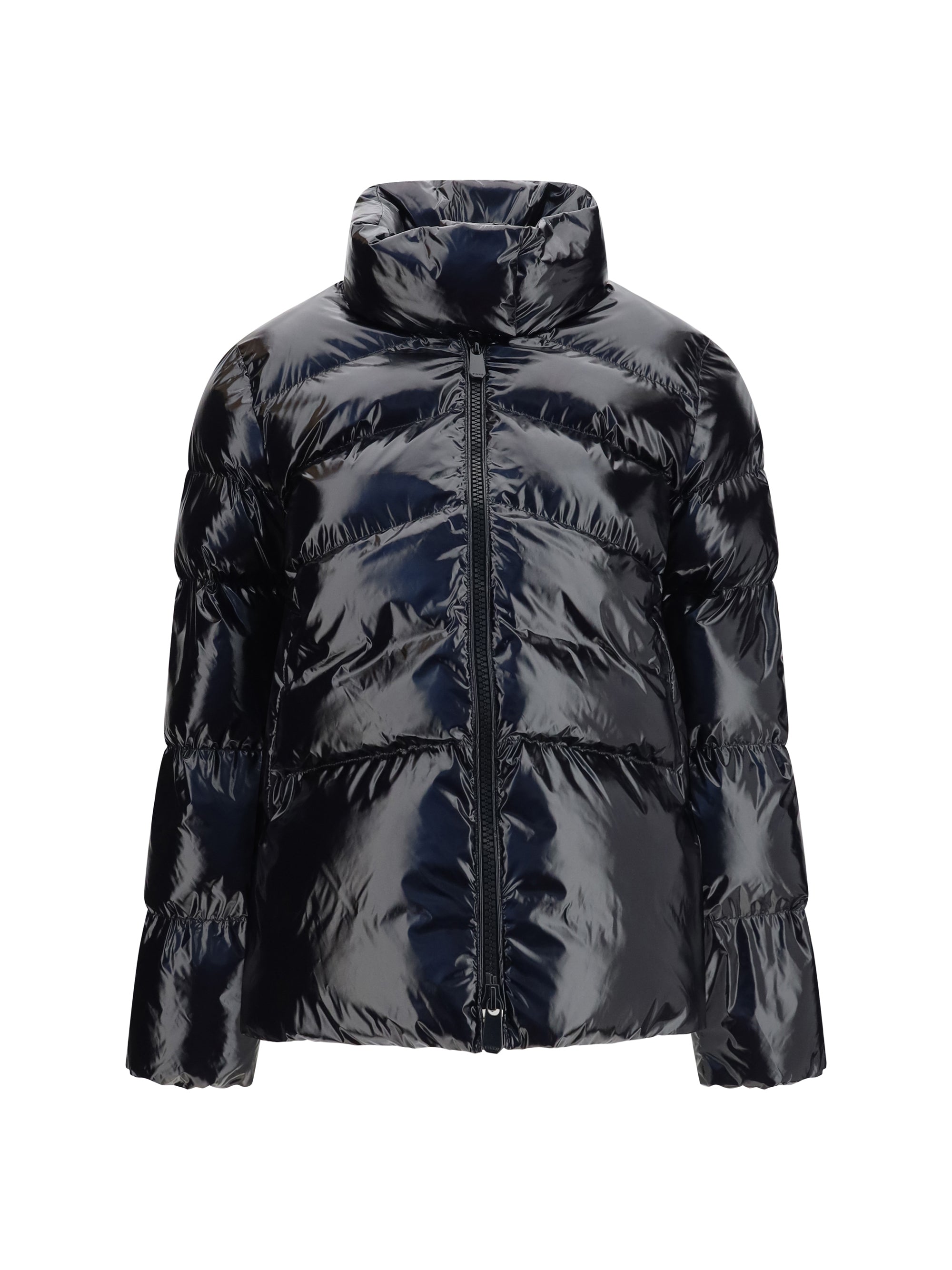 Pinko Glossy Quilted Down Jacket — Black