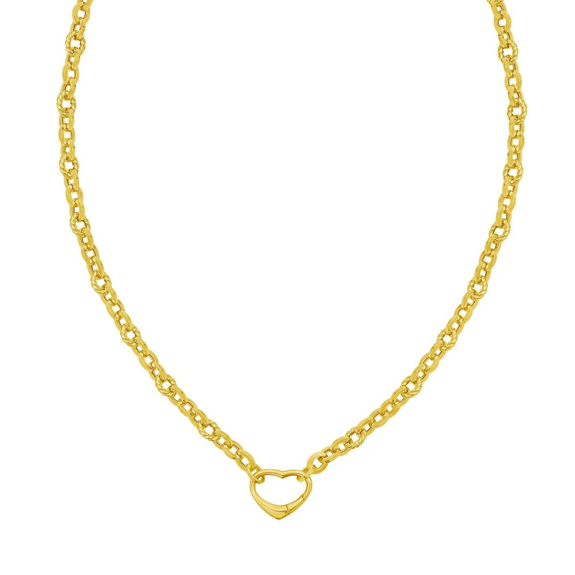 Heart Lock Charm Necklace