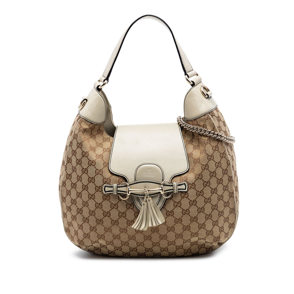 Medium GG Canvas Emily Flap Satchel