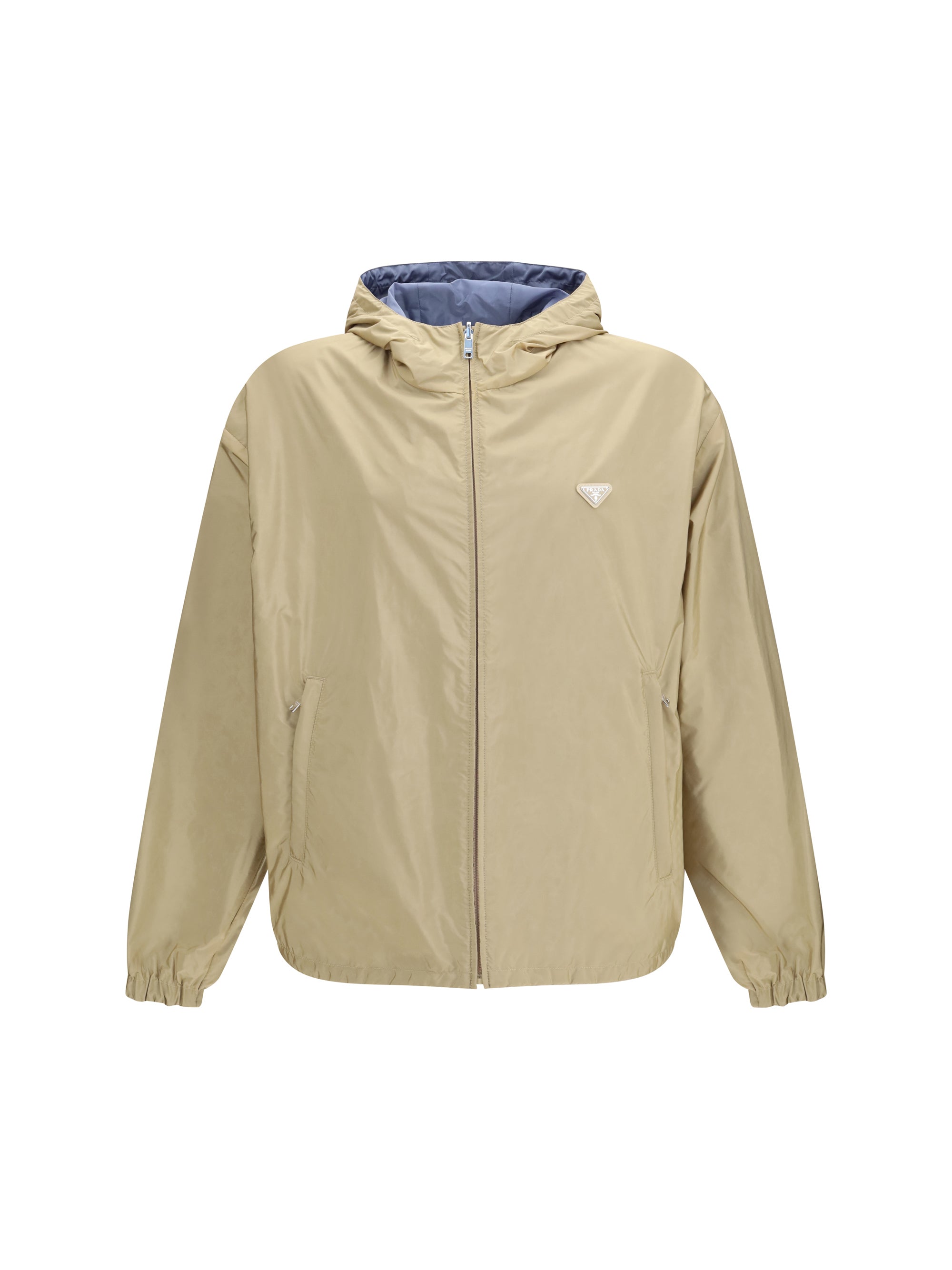 Prada Reversible Re-Nylon Down Jacket — Beige
