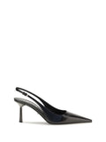 Prada Pointed-Toe Leather Slingback Slingback Pump — Black