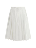 Prada Pleated Jersey Skirt — White