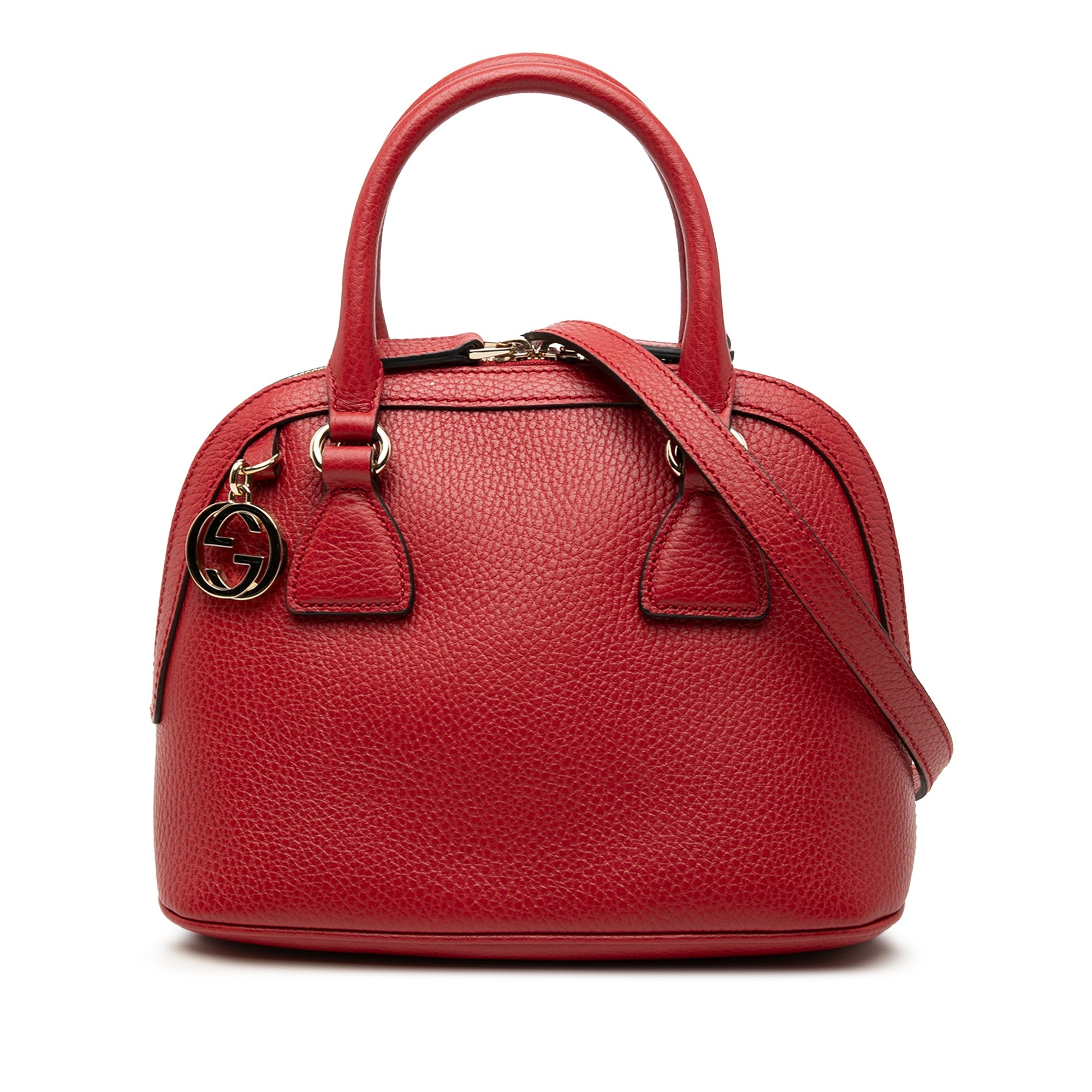 Mini Leather GG Charm Dome Satchel