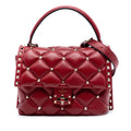 Medium Lambskin Candystud Top Handle Satchel