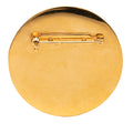 CC Gold Plated and Enamel Round Brooch